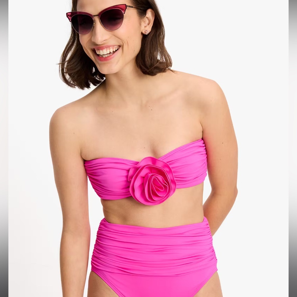 NWT* Kate Spade Rose Bikini Top in XS